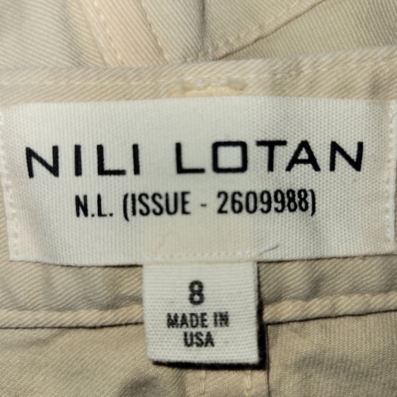 Nili Lotan Shon Pant sandstone Bow Leg Carpenter 8 tan - Picture 7 of 10